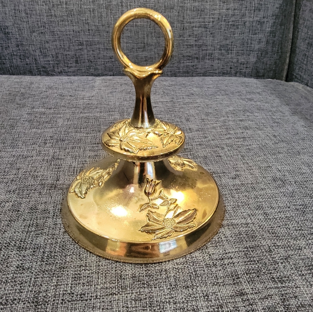 Princess House Fantasia Brass Server Centerpiece Only. Great Condition.